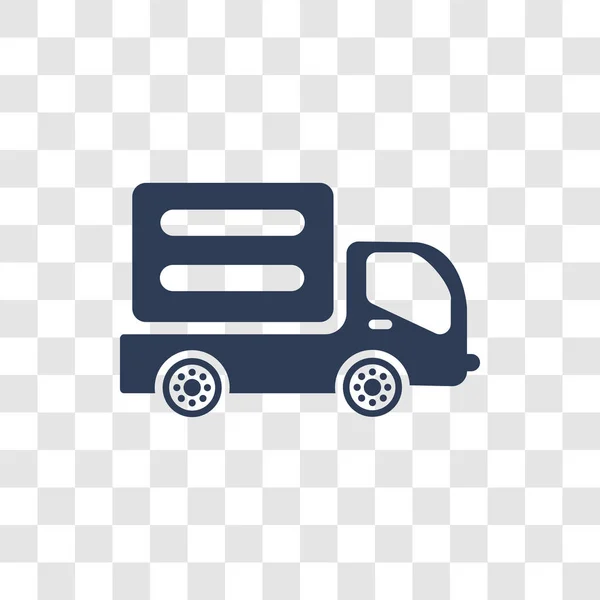 Lading Vrachtwagen Pictogram Trendy Lading Vrachtwagen Logo Concept Transparante Achtergrond — Stockvector
