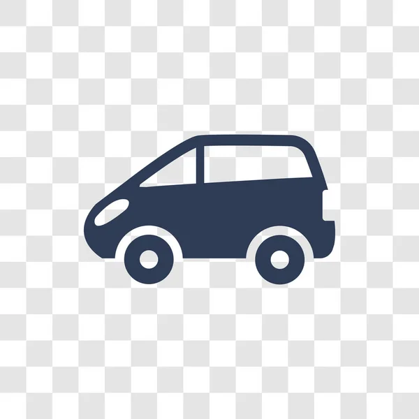 コンパクトな車のアイコンです 交通コレクションから透明な背景にトレンディなコンパクトカー ロゴのコンセプト — ストックベクタ