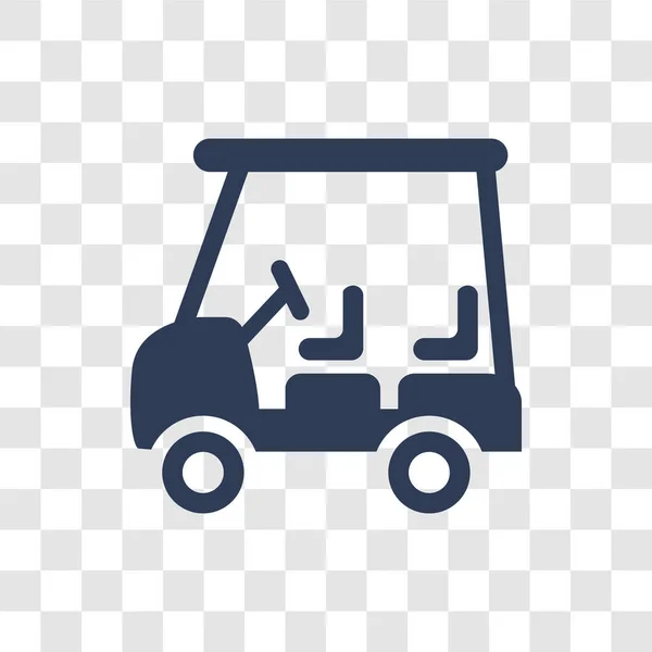 高尔夫球车 时尚高尔夫车标志概念透明背景从运输收藏 — 图库矢量图片