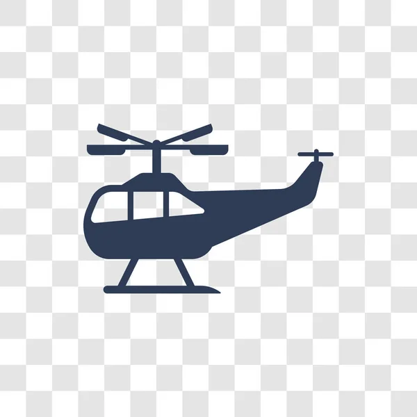 Icono Del Helicóptero Concepto Logotipo Trendy Helicopter Sobre Fondo Transparente — Vector de stock