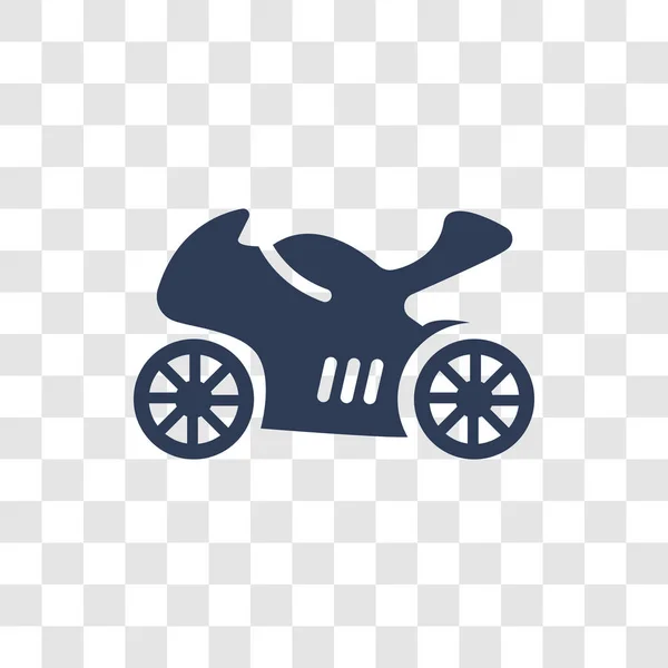 Motosiklet Simgesi Trendy Motosiklet Logo Kavramı Ulaşım Koleksiyonundan Şeffaf Arka — Stok Vektör