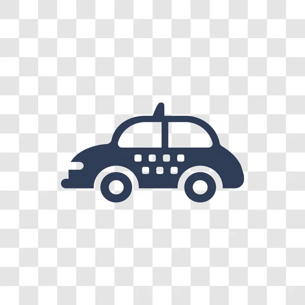 Taxi Pictogram Trendy Taxi Logo Concept Transparante Achtergrond Uit Vervoer — Stockvector