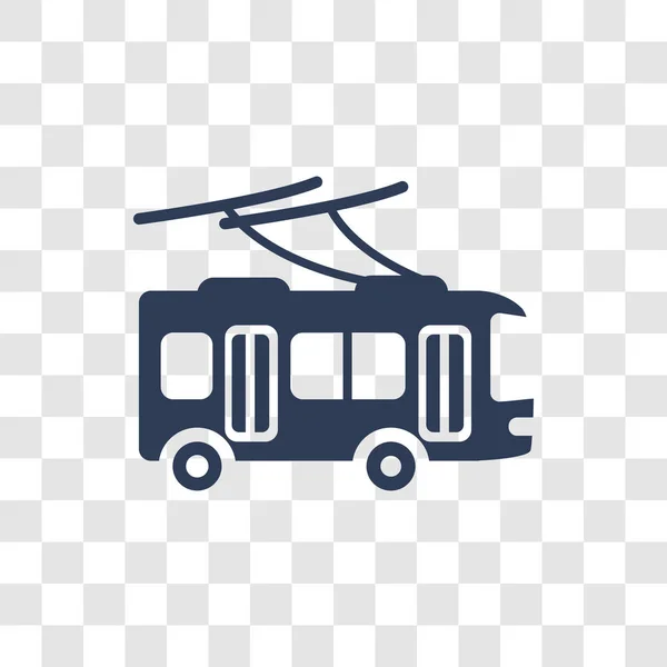 Trolleybus Pictogram Trendy Trolleybus Logo Concept Transparante Achtergrond Uit Vervoer — Stockvector