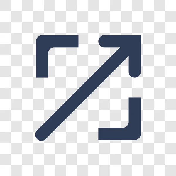 Ukośne Strzałki Ikony Koncepcja Logo Modny Ukośną Strzałkę Przezroczystym Tle — Wektor stockowy