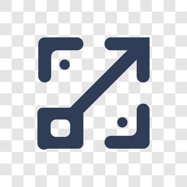 Expandir Ícone Trendy Expand Logo Concept Transparent Background User Interface — Vetor de Stock