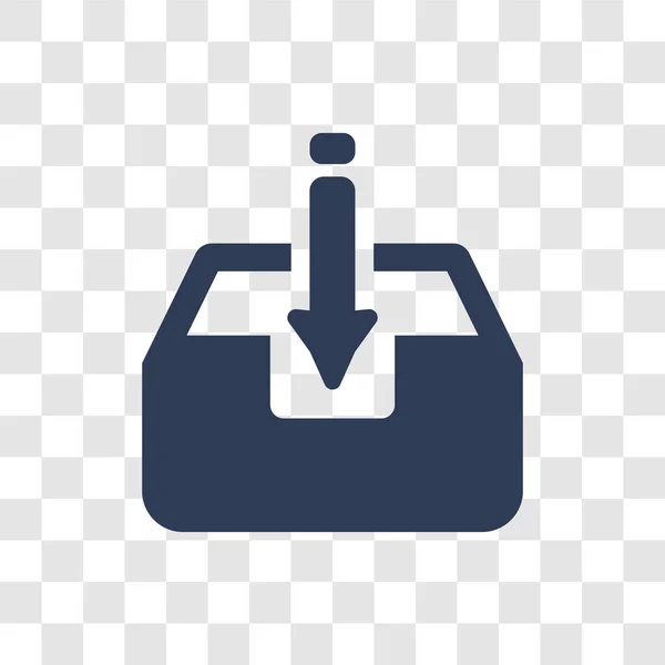 Ícone Caixa Entrada Trendy Inbox Logo Concept Transparent Background User —  Vetores de Stock