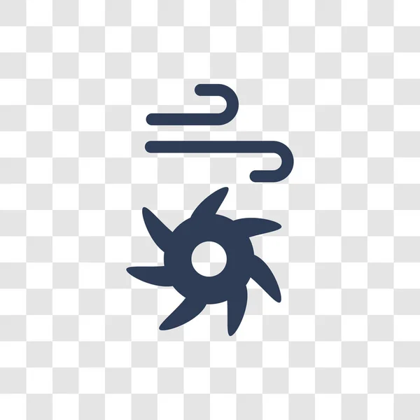 Ciklon Ikonra Trendi Ciklon Logo Fogalom Átlátszó Háttér Időjárás Gyűjteményből — Stock Vector