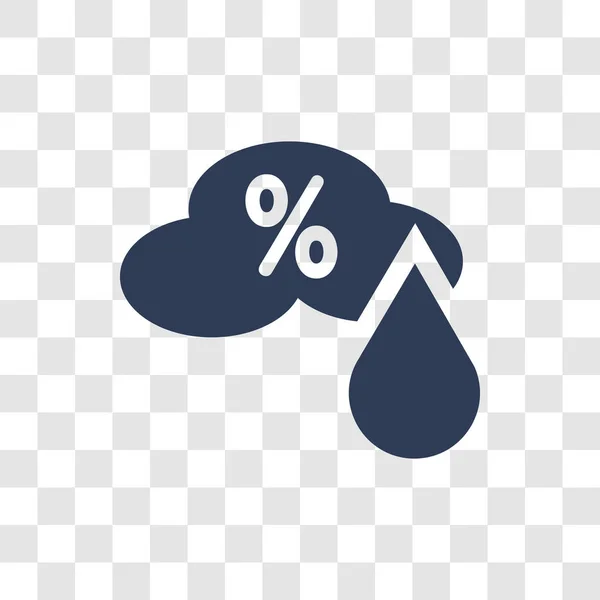 Ícone Humidade Conceito Logotipo Umidade Moda Fundo Transparente Coleção Weather —  Vetores de Stock