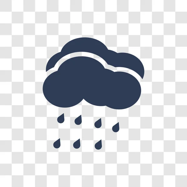 Ícone Chuva Conceito Logotipo Trendy Rainfall Fundo Transparente Coleção Weather —  Vetores de Stock