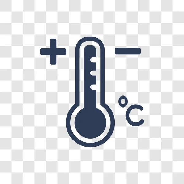 Het Pictogram Van Temperatuur Trendy Temperatuur Logo Concept Transparante Achtergrond — Stockvector
