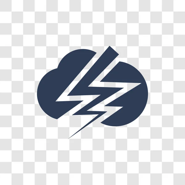 Ikona Thunderbolt Modny Koncepcja Logo Thunderbolt Przezroczystym Tle Kolekcji Pogoda — Wektor stockowy