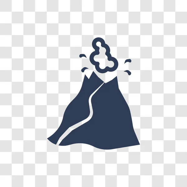 Het Pictogram Van Vulkaan Trendy Vulkaan Logo Concept Transparante Achtergrond — Stockvector