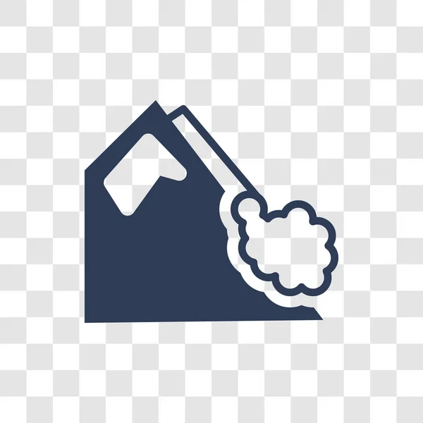 Lawine Pictogram Trendy Avalanche Logo Concept Transparante Achtergrond Uit Wintercollectie — Stockvector