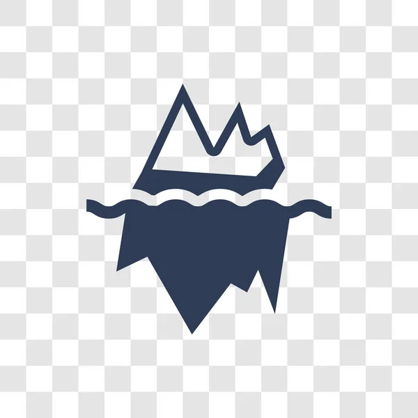 Икона Айсберга Концепция Логотипа Trendy Iceberg Прозрачном Фоне Зимней Коллекции — стоковый вектор