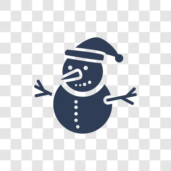 Икона Снеговика Концепция Логотипа Trendy Snowman Прозрачном Фоне Зимней Коллекции — стоковый вектор