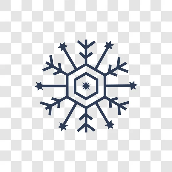 Sneeuwvlok Pictogram Trendy Snowflake Logo Concept Transparante Achtergrond Uit Wintercollectie — Stockvector