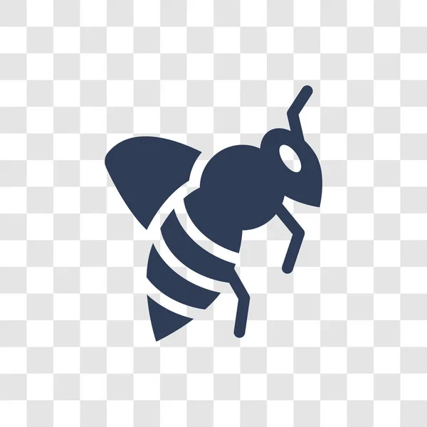 Bee Ikona Moderní Koncept Loga Bee Průhledném Pozadí Sbírky Zvířat — Stockový vektor