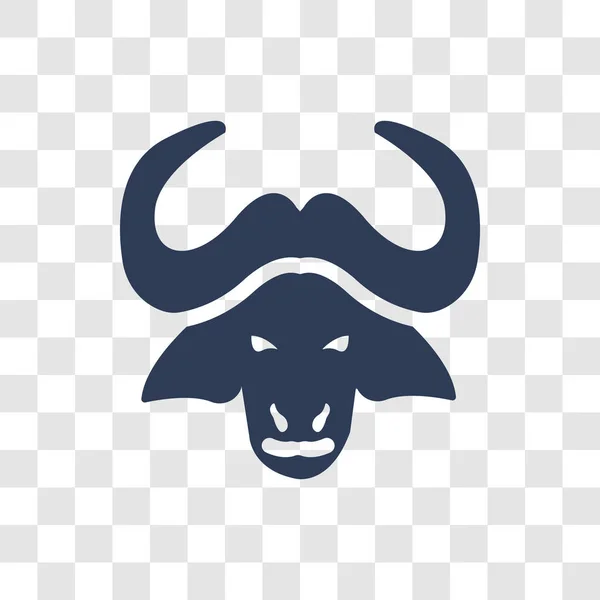 Buffalo Ikona Moderní Koncept Loga Buffalo Průhledném Pozadí Sbírky Zvířat — Stockový vektor