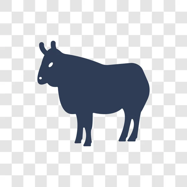 公牛图标 时尚牛标志概念透明背景从动物收藏 — 图库矢量图片