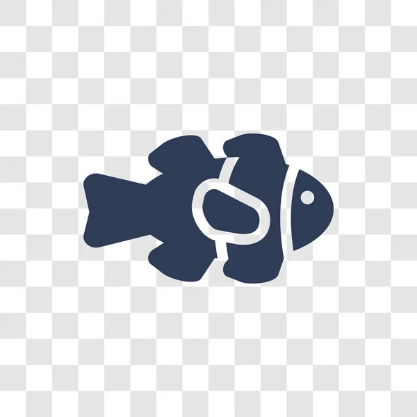 Clown Fish Icon Trendy Clown Fish Logo Concept Transparent Background — Stock Vector