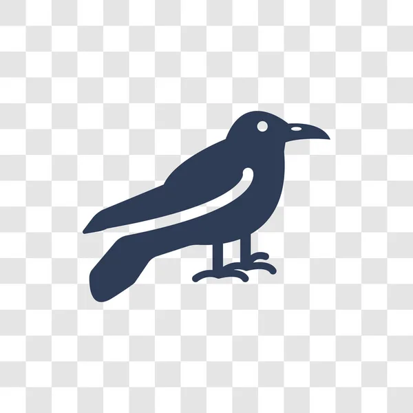 Kråka Ikonen Trendiga Crow Logotyp Koncept Transparent Bakgrund Från Djur — Stock vektor