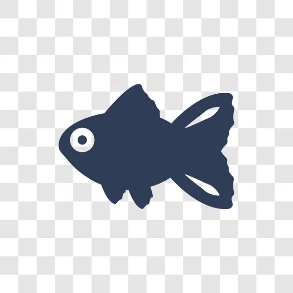 Icono Del Pez Dorado Concepto Logotipo Moda Goldfish Sobre Fondo — Vector de stock