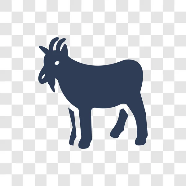 Піктограма Кози Концепція Логотипу Trendy Goat Прозорому Тлі Колекції Тварин — стоковий вектор