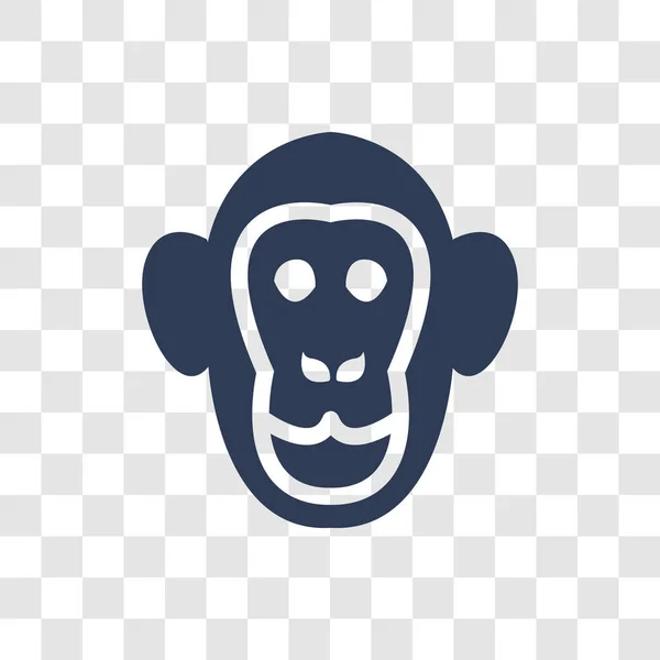 Икона Обезьяны Модная Концепция Логотипа Monkey Прозрачном Фоне Коллекции Животных — стоковый вектор