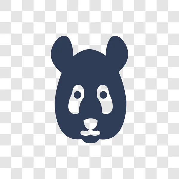 Miś Panda Ikona Koncepcja Logo Modny Miś Panda Przezroczystym Tle — Wektor stockowy