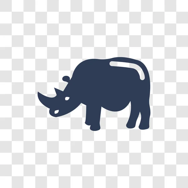 Nashorn Symbol Trendy Nashorn Logo Konzept Auf Transparentem Hintergrund Aus — Stockvektor