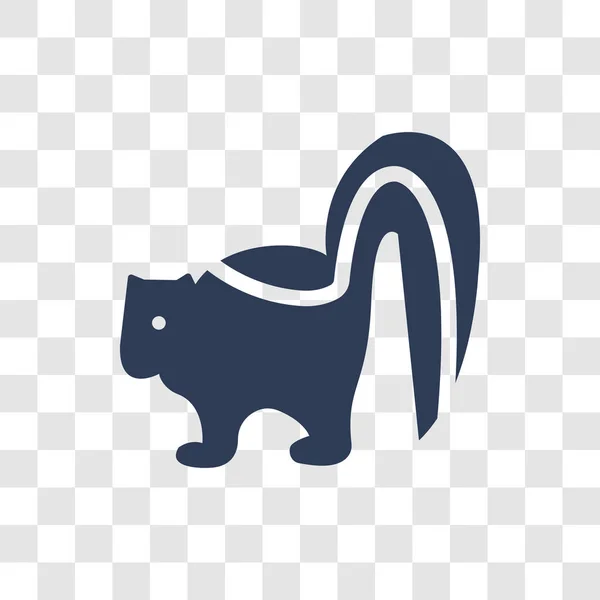 Skunk Ikonra Trendi Skunk Embléma Koncepció Átlátszó Háttér Állatok Gyűjtése — Stock Vector