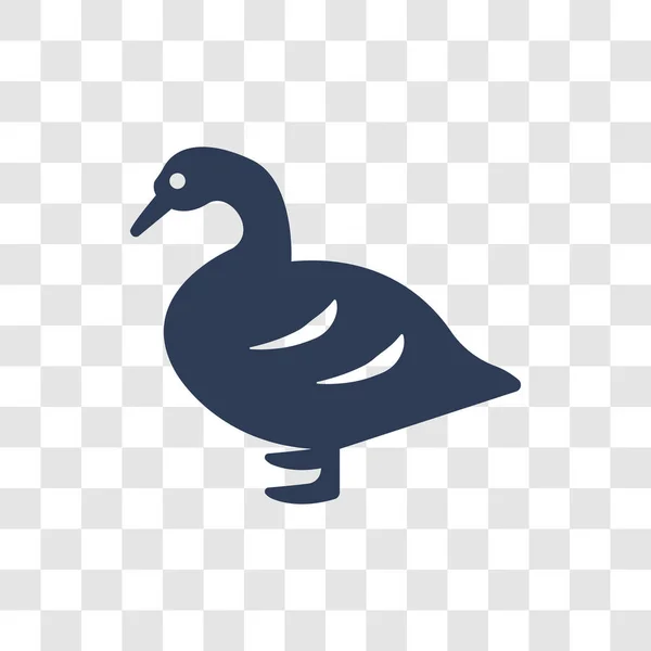 Ícone Cisne Conceito Logotipo Swan Moda Fundo Transparente Coleta Animais — Vetor de Stock