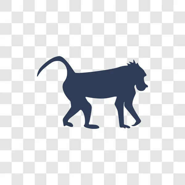 Ícone Babuíno Conceito Logotipo Babuíno Moda Fundo Transparente Coleta Animais — Vetor de Stock
