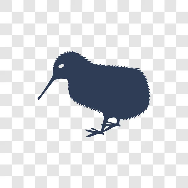 Ícone Pássaro Kiwi Conceito Logotipo Pássaro Kiwi Moda Fundo Transparente — Vetor de Stock