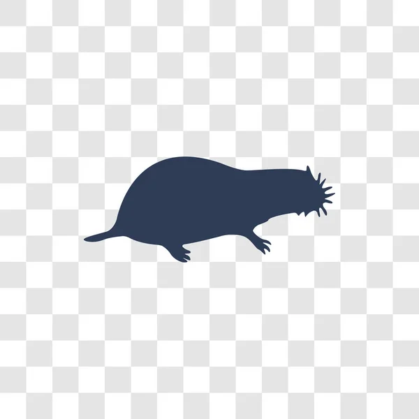 鼹鼠图标 时尚鼹鼠标志的概念透明背景从动物收藏 — 图库矢量图片
