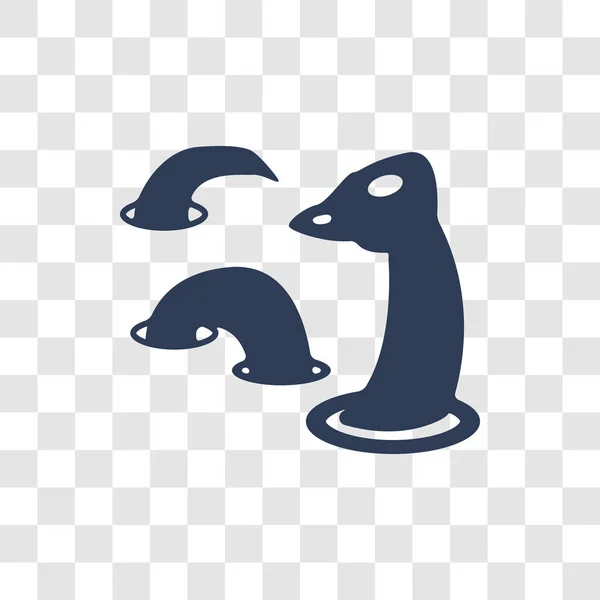 Loch ness canavarı simgesi. Trendy Loch ness canavar logo kavramı hayvanlar koleksiyonundan şeffaf arka plan üzerinde