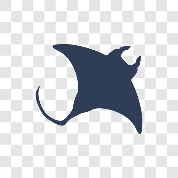 Manta Ray Ikone Trendiges Manta Ray Logo Konzept Auf Transparentem — Stockvektor