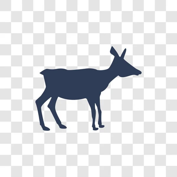 Karaca Simgesi Trendy Roe Logo Kavramı Hayvanlar Koleksiyonundan Şeffaf Arka — Stok Vektör