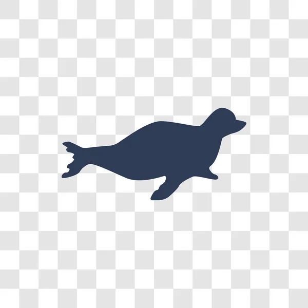 Θαλάσσιο Λιοντάρι Εικονίδιο Trendy Θάλασσα Λιοντάρι Έννοια Λογότυπο Διαφανές Φόντο — Διανυσματικό Αρχείο