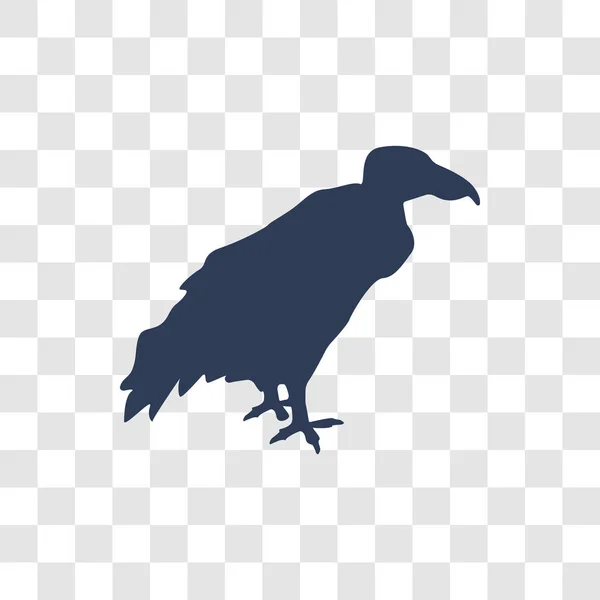 Icône Vautour Concept Logo Tendance Vulture Sur Fond Transparent Collection — Image vectorielle