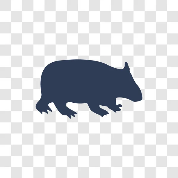 Икона Вомбата Теплая Концепция Логотипа Wombat Прозрачном Фоне Коллекции Животных — стоковый вектор