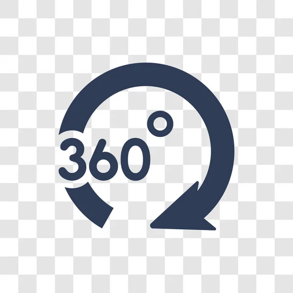 Ikon 360 Derajat Trendy 360 Derajat Konsep Logo Pada Latar - Stok Vektor