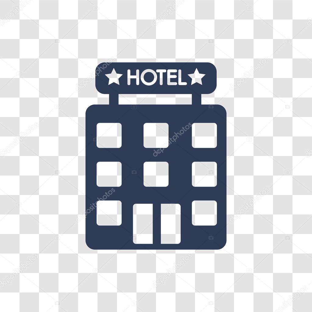 Hotel icon. Trendy Hotel logo concept on transparent background from Hotel and Restaurant collection