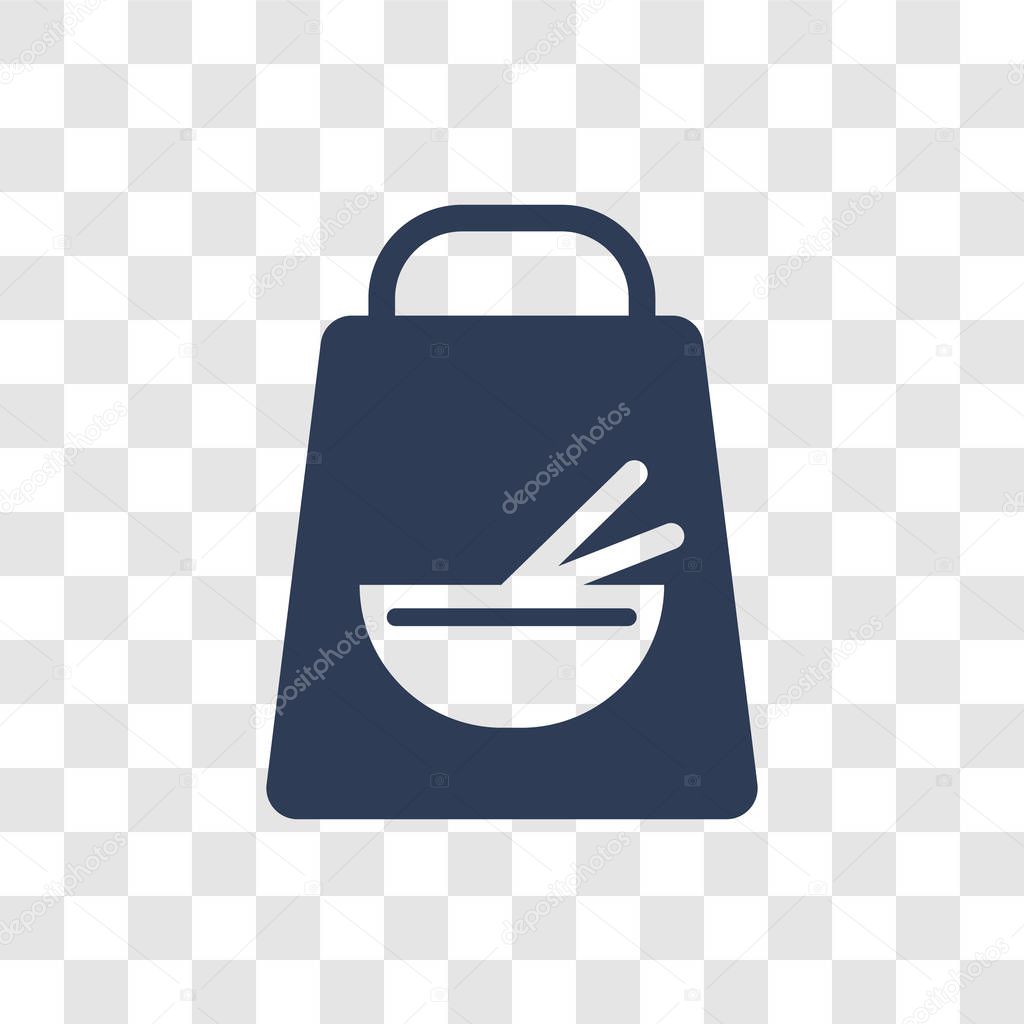 Take away icon. Trendy Take away logo concept on transparent background from Hotel and Restaurant collection