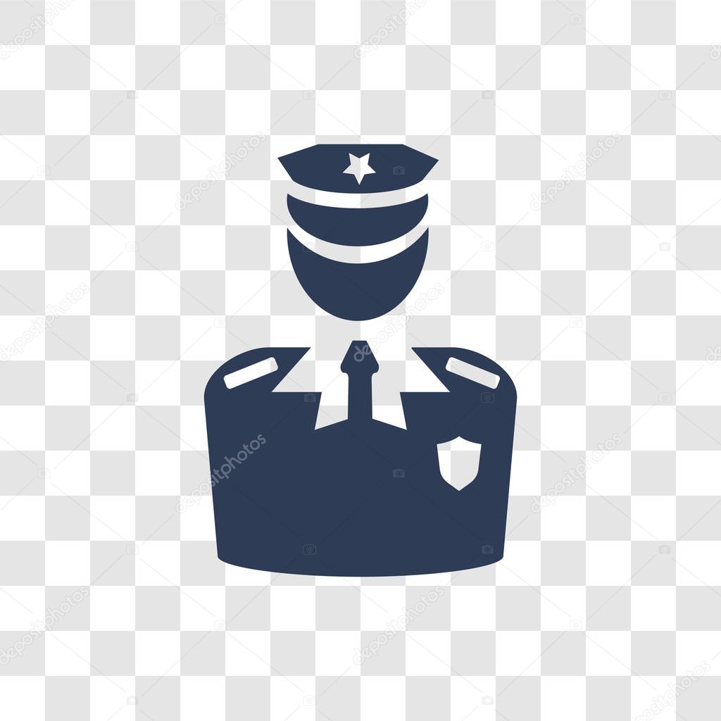 Police icon. Trendy Police logo concept on transparent background from law and justice collection