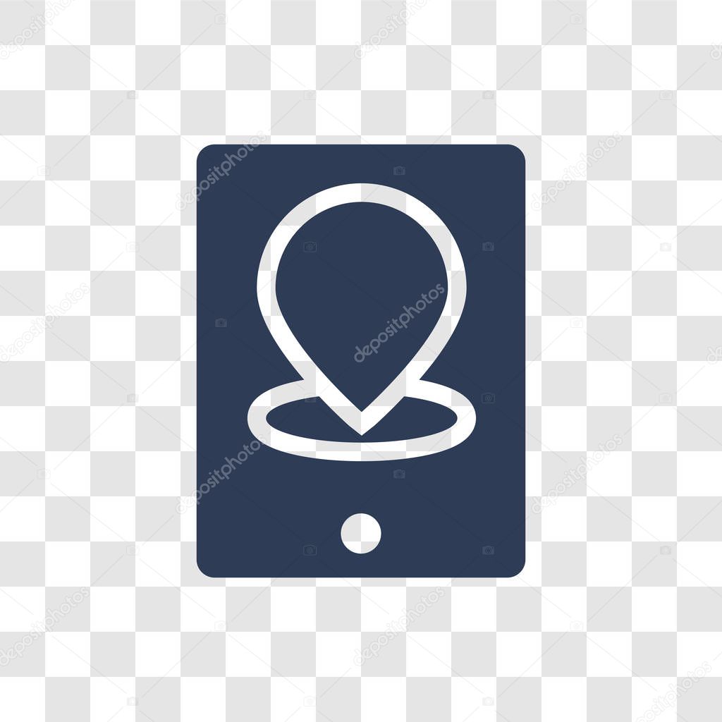 Gps device icon. Trendy Gps device logo concept on transparent background from Maps and Locations collection