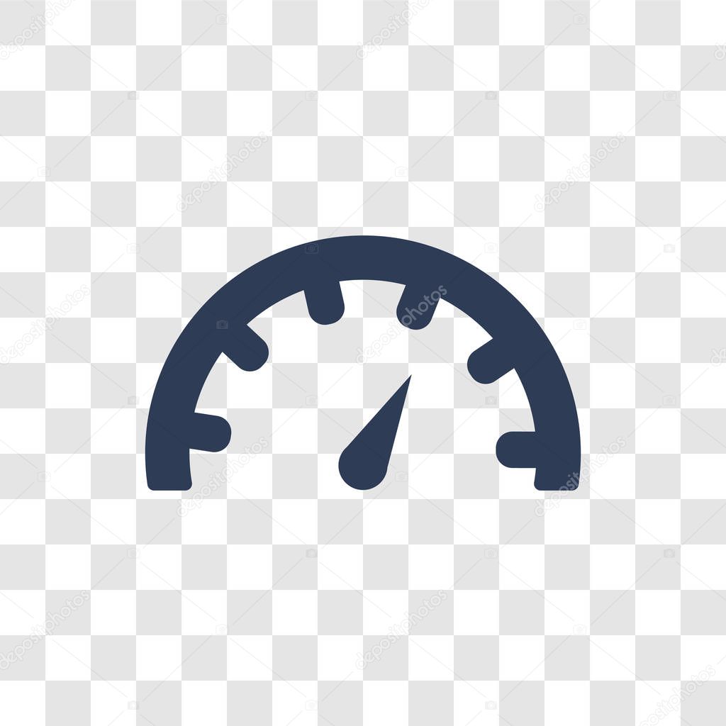 Gauge icon. Trendy Gauge logo concept on transparent background from Productivity collection