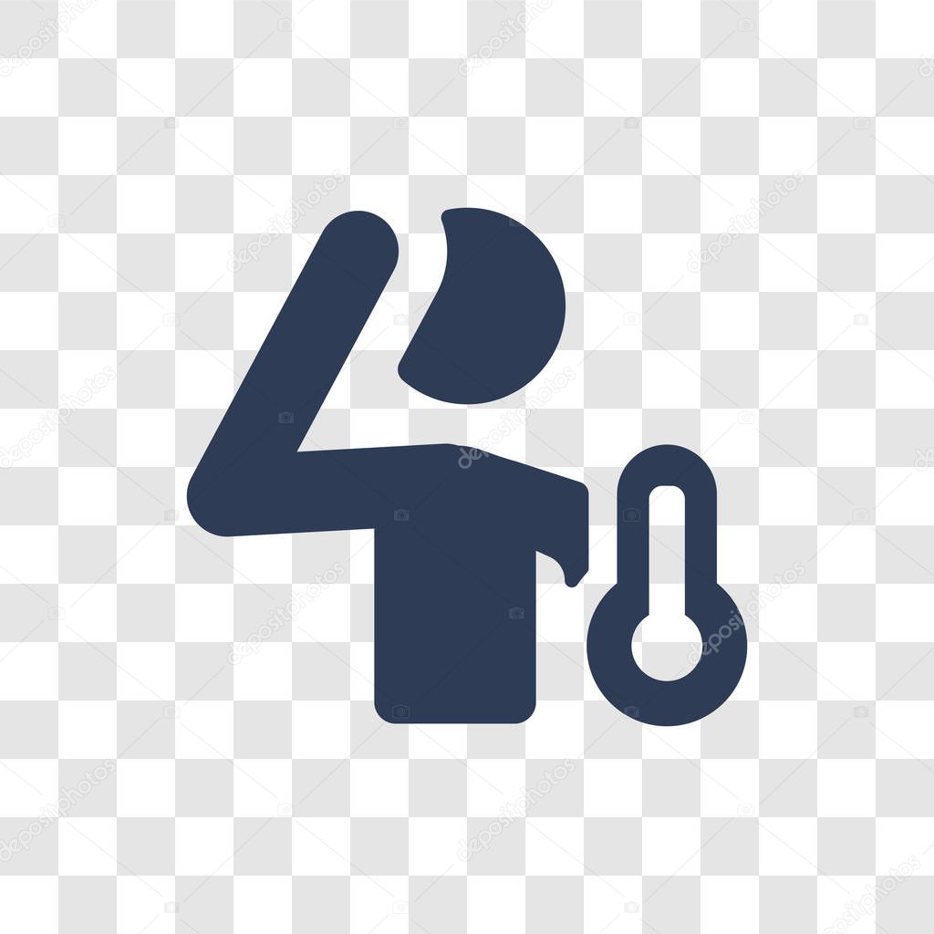 Body heat gain icon. Trendy Body heat gain logo concept on transparent background from sauna collection