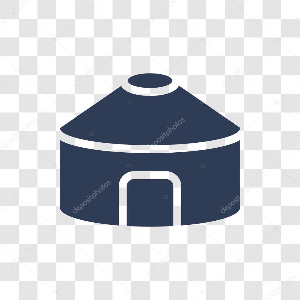 Yurt icon. Trendy Yurt logo concept on transparent background from sauna collection