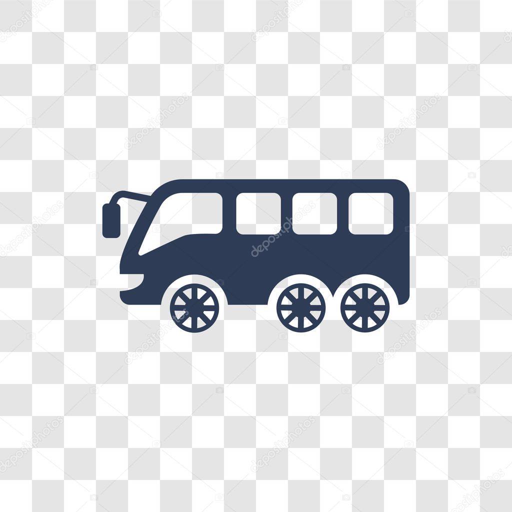 airport shuttle icon. Trendy airport shuttle logo concept on transparent background from Transportation collection
